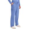 Cherokee Mens Scrub Pants with Cargo Pockets, Two-Way Stretch Modern fit Button Closure with Inside Drawstring Pants – WW140(Blue)