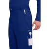 Cherokee Mens Scrub Pants with Cargo Pockets, Two-Way Stretch Modern fit Button Closure with Inside Drawstring Pants – WW140(Galaxy Blue)
