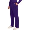 Cherokee Mens Scrub Pants with Cargo Pockets, Two-Way Stretch Modern fit Button Closure with Inside Drawstring Pants – WW140(Grape)