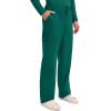 Cherokee Mens Scrub Pants with Cargo Pockets, Two-Way Stretch Modern fit Button Closure with Inside Drawstring Pants – WW140(Hunter Green)