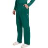 Cherokee Mens Scrub Pants with Cargo Pockets, Two-Way Stretch Modern fit Button Closure with Inside Drawstring Pants – WW140(Hunter Green)