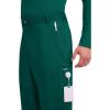 Cherokee Mens Scrub Pants with Cargo Pockets, Two-Way Stretch Modern fit Button Closure with Inside Drawstring Pants – WW140(Hunter Green)