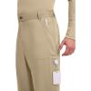 Cherokee Mens Scrub Pants with Cargo Pockets, Two-Way Stretch Modern fit Button Closure with Inside Drawstring Pants – WW140(Khaki)