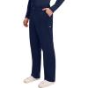 Cherokee Mens Scrub Pants with Cargo Pockets, Two-Way Stretch Modern fit Button Closure with Inside Drawstring Pants – WW140(Navy)