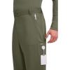 Cherokee Mens Scrub Pants with Cargo Pockets, Two-Way Stretch Modern fit Button Closure with Inside Drawstring Pants – WW140(Olive)