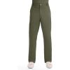 Cherokee Mens Scrub Pants with Cargo Pockets, Two-Way Stretch Modern fit Button Closure with Inside Drawstring Pants – WW140(Olive)