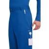 Cherokee Mens Scrub Pants with Cargo Pockets, Two-Way Stretch Modern fit Button Closure with Inside Drawstring Pants – WW140(Royal)