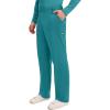 Cherokee Mens Scrub Pants with Cargo Pockets, Two-Way Stretch Modern fit Button Closure with Inside Drawstring Pants – WW140(Teal Blue)