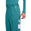 Cherokee Mens Scrub Pants with Cargo Pockets, Two-Way Stretch Modern fit Button Closure with Inside Drawstring Pants – WW140(Teal Blue)