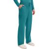 Cherokee Mens Scrub Pants with Cargo Pockets, Two-Way Stretch Modern fit Button Closure with Inside Drawstring Pants – WW140(Teal Blue)