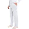 Cherokee Mens Scrub Pants with Cargo Pockets, Two-Way Stretch Modern fit Button Closure with Inside Drawstring Pants – WW140(White)
