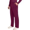 Cherokee Mens Scrub Pants with Cargo Pockets, Two-Way Stretch Modern fit Button Closure with Inside Drawstring Pants – WW140(Wine)