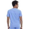 Cherokee Men’s V-Neck Scrub Top, Modern Fit One Chest Pocket with 360° Stretch Knit CK885(Ciel Blue)