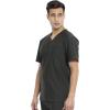 Cherokee Men’s V-Neck Scrub Top, Modern Fit One Chest Pocket with 360° Stretch Knit CK885(Olive Branch)
