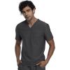 Cherokee Men’s V-Neck Scrub Top, Modern Fit One Chest Pocket with 360° Stretch Knit CK885(Pewter)