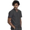 Cherokee Men’s V-Neck Scrub Top, Modern Fit One Chest Pocket with 360° Stretch Knit CK885(Pewter)