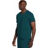 Cherokee Men’s V-Neck Scrub Top with 3 Pockets, High-Low Rounded Hem, and Back Yoke Seam for Comfort – CK719A(Caribbean Blue)