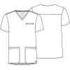 Cherokee Men’s V-Neck Scrub Top with 3 Pockets, High-Low Rounded Hem, and Back Yoke Seam for Comfort – CK719A(Navy)