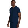 Cherokee Men’s V-Neck Scrub Top with 3 Pockets, High-Low Rounded Hem, and Back Yoke Seam for Comfort – CK719A(Navy)