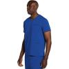 Cherokee Men’s V-Neck Scrub Top with 3 Pockets, High-Low Rounded Hem, and Back Yoke Seam for Comfort – CK719A(Royal)