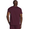 Cherokee Men’s V-Neck Scrub Top with 3 Pockets, High-Low Rounded Hem, and Back Yoke Seam for Comfort – CK719A(Wine)