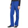 Cherokee Scrub Pant for Women Mid Rise Straight Leg Drawstring Bottom with 5 Pockets, Soft Stretchy & Durable Fabric – WW160(Galaxy Blue)