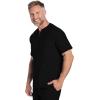 Cherokee Scrubs for Men Zip Henley Top with 3 Pockets & 360° Stretch Fabric – CK812(Black)