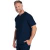 Cherokee Scrubs for Men Zip Henley Top with 3 Pockets & 360° Stretch Fabric – CK812(Navy)