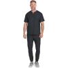 Cherokee Scrubs for Men Zip Henley Top with 3 Pockets & 360° Stretch Fabric – CK812(Pewter)