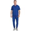 Cherokee Scrubs for Men Zip Henley Top with 3 Pockets & 360° Stretch Fabric – CK812(Royal)
