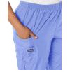 Cherokee Scrubs for Women Cargo Pant Natural Rise Tapered Pull-On Bottom with 4 Pockets , Fade Resistant Fabric – 4200(Ciel)