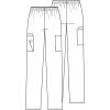 Cherokee Scrubs for Women Cargo Pant Natural Rise Tapered Pull-On Bottom with 4 Pockets , Fade Resistant Fabric – 4200(Raspberry)