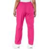 Cherokee Scrubs for Women Cargo Pant Natural Rise Tapered Pull-On Bottom with 4 Pockets , Fade Resistant Fabric – 4200(Shocking Pink)