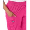 Cherokee Scrubs for Women Cargo Pant Natural Rise Tapered Pull-On Bottom with 4 Pockets , Fade Resistant Fabric – 4200(Shocking Pink)