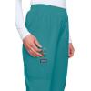Cherokee Scrubs for Women Cargo Pant Natural Rise Tapered Pull-On Bottom with 4 Pockets , Fade Resistant Fabric – 4200(Teal Blue)