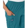 Cherokee Scrubs for Women Cargo Pant Natural Rise Tapered Pull-On Bottom with 4 Pockets , Fade Resistant Fabric – 4200(Teal Blue)