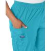 Cherokee Scrubs for Women Cargo Pant Natural Rise Tapered Pull-On Bottom with 4 Pockets , Fade Resistant Fabric – 4200(Turquoise)