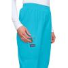 Cherokee Scrubs for Women Cargo Pant Natural Rise Tapered Pull-On Bottom with 4 Pockets , Fade Resistant Fabric – 4200(Turquoise)