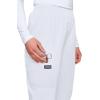 Cherokee Scrubs for Women Cargo Pant Natural Rise Tapered Pull-On Bottom with 4 Pockets , Fade Resistant Fabric – 4200(White)