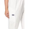 Cherokee Scrubs for Women Cargo Pant Natural Rise Tapered Pull-On Bottom with 4 Pockets , Fade Resistant Fabric – 4200(White)
