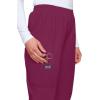 Cherokee Scrubs for Women Cargo Pant Natural Rise Tapered Pull-On Bottom with 4 Pockets , Fade Resistant Fabric – 4200(Wine)