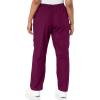 Cherokee Scrubs for Women Cargo Pant Natural Rise Tapered Pull-On Bottom with 4 Pockets , Fade Resistant Fabric – 4200(Wine)