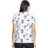 Cherokee Scrubs for Women V-Neck Printed Scrub Top Modern Classic Fit with Side Angled Pockets & Shaping Darts – TF626(All a Flutter)