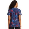 Cherokee Scrubs for Women V-Neck Printed Scrub Top Modern Classic Fit with Side Angled Pockets & Shaping Darts – TF626(Hang With the Stars)