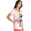 Cherokee Scrubs for Women V-Neck Printed Scrub Top Modern Classic Fit with Side Angled Pockets & Shaping Darts – TF626(Oh My)