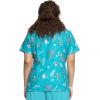 Cherokee Scrubs for Women V-Neck Printed Scrub Top Modern Classic Fit with Side Angled Pockets & Shaping Darts – TF626(Storybook Meadow)