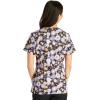 Cherokee Scrubs for Women V-Neck Printed Scrub Top Modern Classic Fit with Side Angled Pockets & Shaping Darts – TF626(Woodstock Spirit)