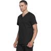 Cherokee Unisex Scrub Set for Men & Women V-Neck Top & Drawstring Pant Medical Uniform 3 Pockets, Durable Easy Care – WW530C(Black)
