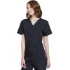 Cherokee Unisex Scrub Set for Men & Women V-Neck Top & Drawstring Pant Medical Uniform 3 Pockets, Durable Easy Care – WW530C(Black)