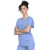 Cherokee Unisex Scrub Set for Men & Women V-Neck Top & Drawstring Pant Medical Uniform 3 Pockets, Durable Easy Care – WW530C(Blue)